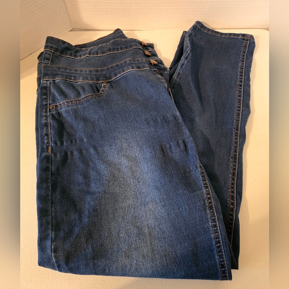 Tinseltown Dark Blue Skinny Jeans Size 17